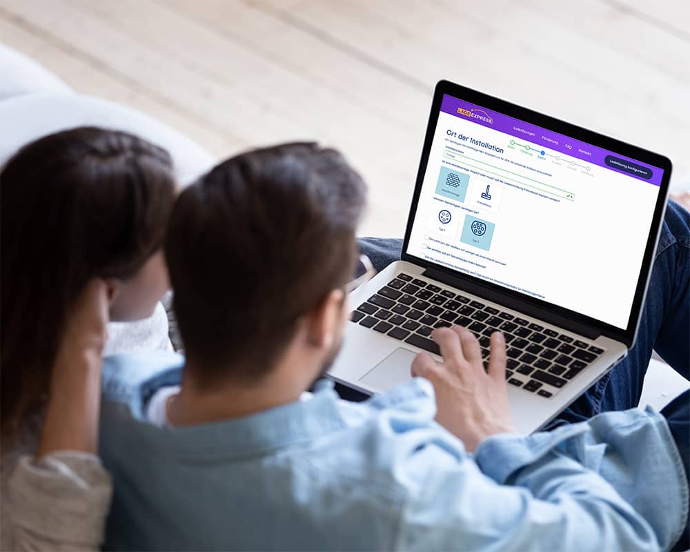 Kunde nutzt den Konfigurator